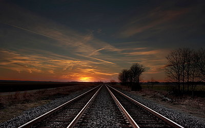 stock footage of train, tracks, with thanks to the unknown photographer.
